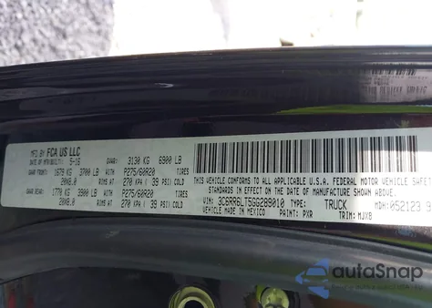 2016 Ram 1500 Big Horn z USA, uszkodzony, nr VIN 3C6RR6LT5GG289010